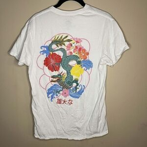 Call Your Mother Chinese Dragon With Flowers Medium Tee
